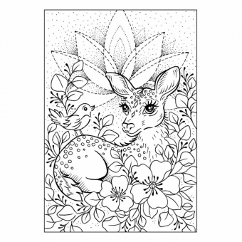 Creative Expressions Designer Boutique Clear Stamp A6 Deer Friends (UMSDB093)